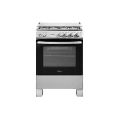 MIDEA - Cocina a Gas Licuado y Natural 4 Quemadores 24 Pulgadas Silver