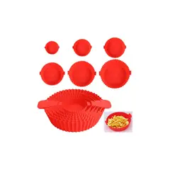 GENERICO - X6 Molde Redondo Silicona Para Air Fryer Moldes Freidora