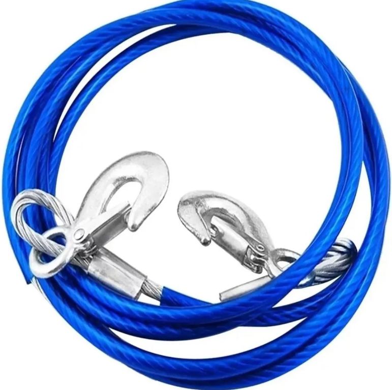 Cable De Remolque Auto Piola Acero 6000kgs 10mm X 4m