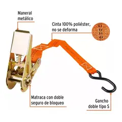 GENERICO - Eslinga De Amarrecuerda Para Carga4 Piezas 45m X 25mm