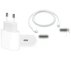 APPLE - Cargador 20W Original + Cable C - C 1mt iPhone 15 16 17