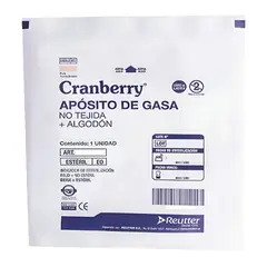CRANBERRY - Aposito Gasa No Tejida + Algodón Esteril 7x10 Bolsa X10 Unid
