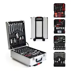 GENERICO - Caja De Herramientas Lumax Tipo Maleta 4 Estantes 187 Piezas