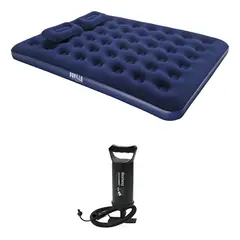 GENERICO - Colchón 2 Plaza Inflable Azul