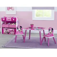 DELTA CHILDREN - Set juego de mesa y organizador infantil Minnie Mouse