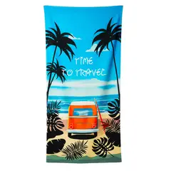 GENERICO - Toalla Baño Y Playa Secado Rápido 150x75cm Diseños Variados - Azul