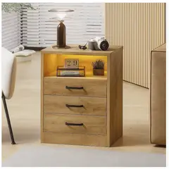 HOMER DESIGN - Velador Con Luz Variable Con Panel De Enchufes 40*35*60cm