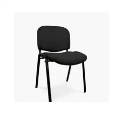 GENERICO - Silla Visita Iso Negro Tapiz Sala De Espera