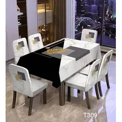 GENERICO - SET DE MANTEL CON 6 FUNDAS DE SILLAS