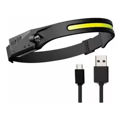 GENERICO - Linterna Frontal 2 En 1 Para Casco De Minero Con Sensor