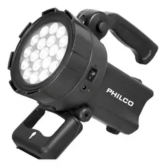 GENERICO - Foco Linterna 19 Led Recargable Philco Negro
