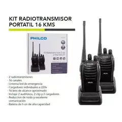 PHILCO - Radiotransmisor Portátil 16 Kms Md-216 Walkie Talkie
