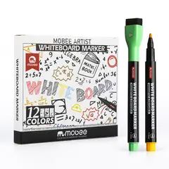GENERICO - Plumones De Pizarra Mobee 12 Colores Con Borrador