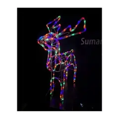GENERICO - Reno Navideño 120cm Adornos Reno Navidad Solar Multicolor