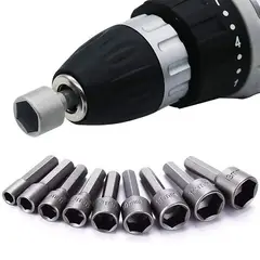 GENERICO - Puntas de Dados Hexagonales Adaptador taladro Tuercas de Impacto Magneticas