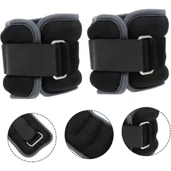 EVERSO - Pesas Tobillo Muñeca Tobillera Set 2 De 1.5kg C/u Total 3kg - Negro Y Gris