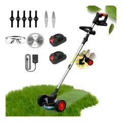 EVERSO - Cortadora De Pasto Inalámbrico Con Ruedas 2 Baterias + Acces