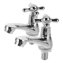 KUANGYE - Set De 2 Llave Lavamanos Lavatorio Con Accesorios