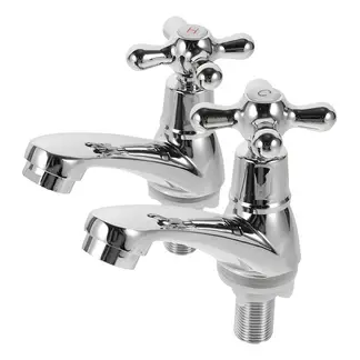 KUANGYE - Set De 2 Llave Lavamanos Lavatorio Con Accesorios