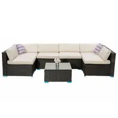 ROHE - Juegos De Terraza Design Bahía Serena 7 Piezas Gris