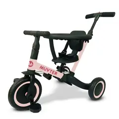 MUVTER - Triciclo multifuncional 5 en 1 Ride Pro - Rosa