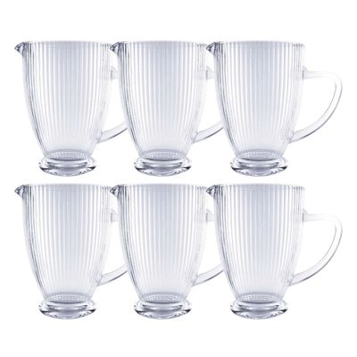 Allegra Set 6 Jarras Talladas 1350Ml Lisa Bebida Vidrio