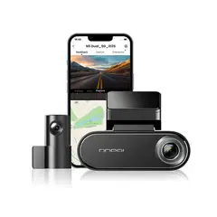 DDPAI - Set Cámara De Vehículo 4K Frontal 1080p Trasera GPS ADAS N5 Dual + Kit AHC12