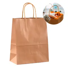 GENERICO - Bolsa Papel Kraft Ecológica Marrón 305X18X43 CM Pack X60