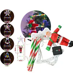 GENERICO - Pascuero En Escalera 150cm Led Solares Navidad Surtido Multicolor