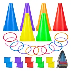 KINDA NICE - Juego De Aros Y Conos De Colores - Para Lanzamiento