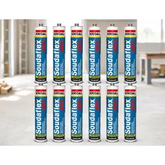 SOUDAL - Sellador De Poliuretano Gris 300 Ml. Soudaflex 40 Fc 12 Unidades