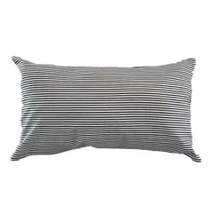 ELIZABETH PEPER - Cojin Decorativo Diseño Rayas Gris 80x40 Relleno