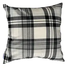 ELIZABETH PEPER - Cojin Decorativo Diseño Escoces Negro 50x50 Relleno