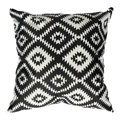 ELIZABETH PEPER - Cojin Decorativo Diseño Rombos Negro 60x60 Relleno