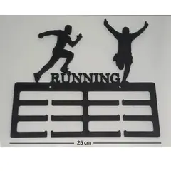 GENERICO - Medallero de Running Hombre 25cm Negro