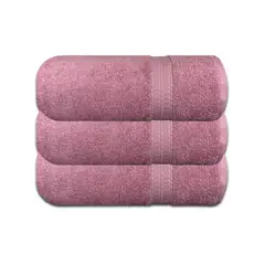 CHITECO - Pack 3 Toallas Algodón 500g Baño 140 X 70 Cm Color Rosa