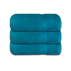 CHITECO - Pack 3 Toallas Algodón 500g Baño 140 X 70 Cm Color Verde Esmeralda
