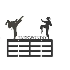 GENERICO - Medallero Porta Medallas de Taekwondo Mujer - Negro