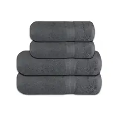 CHITECO - Pack 4 Toallas (by Lourdes) 500g Baño y Manos Color Grafito