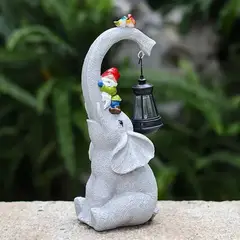 GENERICO - Estatua Elefante Luz Solar