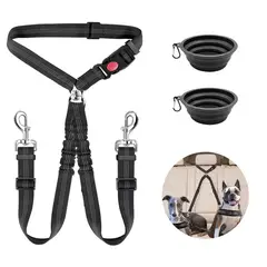 KINDA NICE - Correa Cinturón De Seguridad Auto Perros Con Plato Plegable