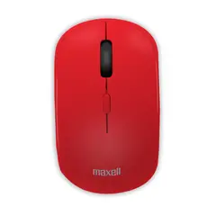 MAXELL - Mouse Inalámbrico Ergonómico 1600 DPI MOWL-100 Rojo
