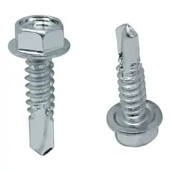 METALFER - Tornillo Cabeza Hexagonal Punta Broca 8x 1 /2 100un