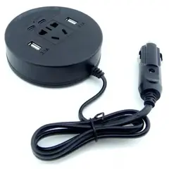 GENERICO - Inversor De Voltaje Automóvil 12 Volt 2 Usb 2 Tipo-c 150w