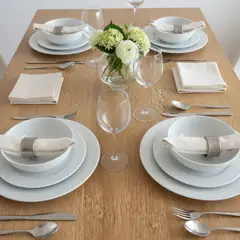 GENERICO - Pack de 20 servilletas de tela 30×30 cm Algodón crea color crudo Acron Studio