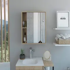 TUHOME - Botiquin Para Baño Ara 60x60x136 Cm Rovere Con Espejo
