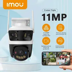 IMOU - Cámara de Seguridad Wifi Cruiser Triple 11Mp Audio Bidireccional