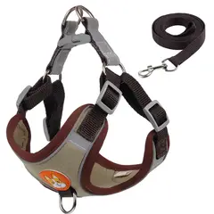 GENERICO - Arnés Ajustable + Correa Para Perros Con Reflectante