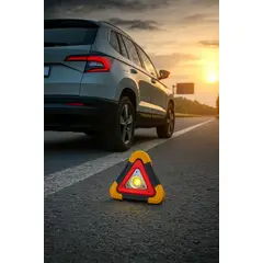 GENERICO - Triangulo De Emergencia Vehicular Solar Led Linterna
