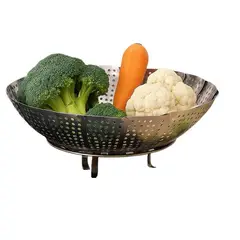 GENERICO - Colador Vaporizador Plegable Metálico 32 Cms